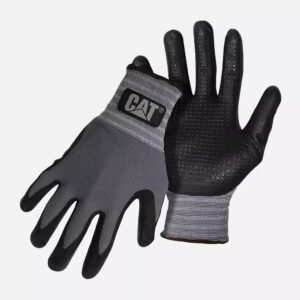 LUVA DE PALMA REVESTIDA DE NITRILA MASCULINA COM PONTOS