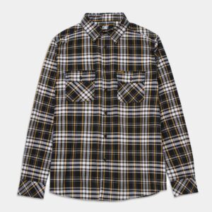 CAMISA DE TRABALHO MASCULINA DE MANCHAS XADREZ DE MANGA LONGA