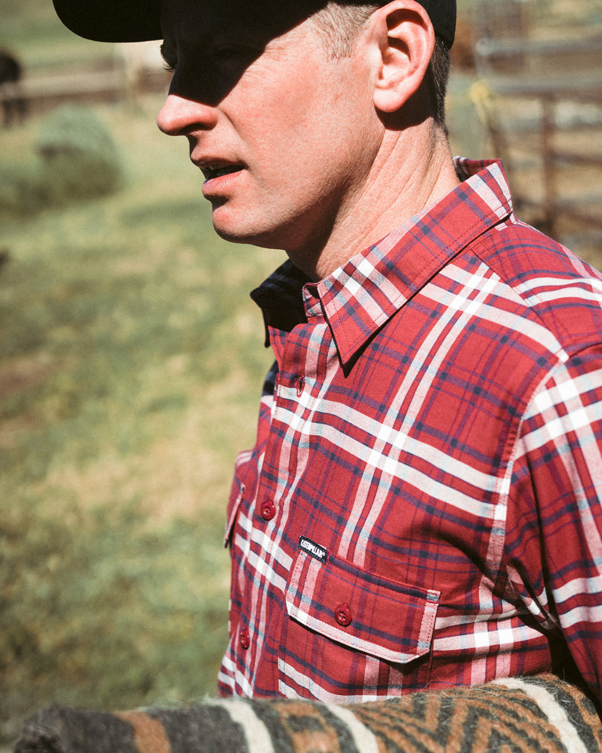 Camisa Xadrez Vermelha e Azul