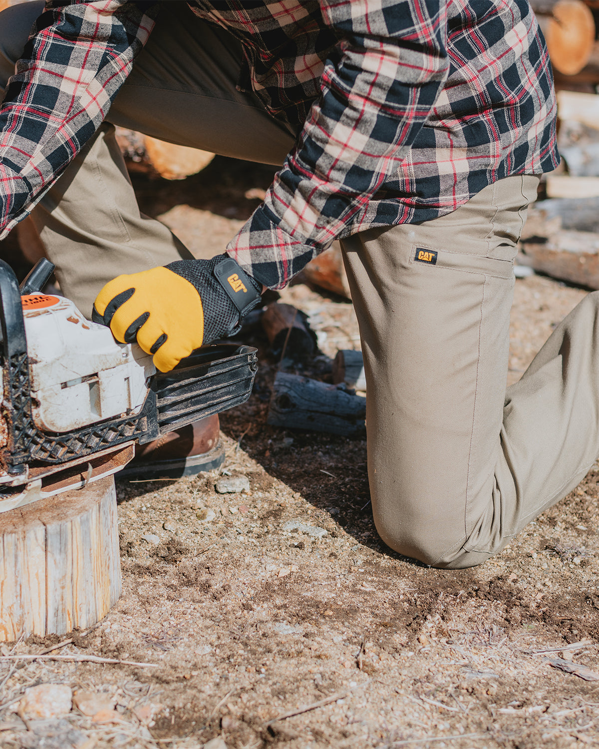 Calça de Trabalho Utilitária - Caqui