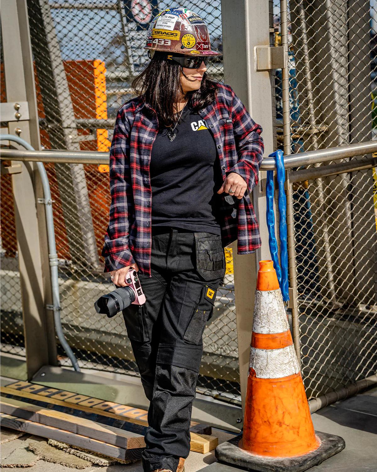 CAMISA QUADRICULADA FEMININA ELÁSTICA - Imagem 2