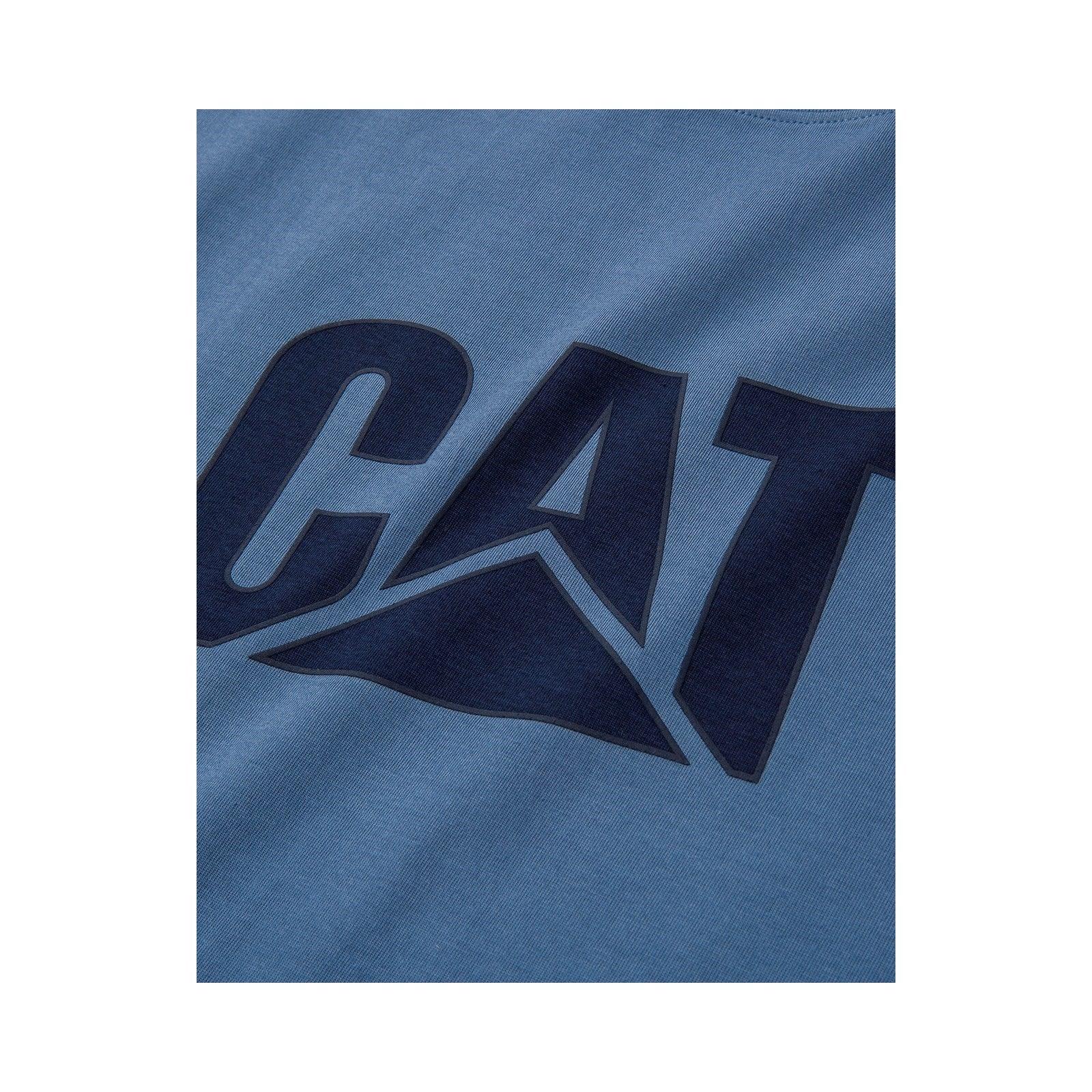 Camiseta com Logo Marca CAT Azul - Imagem 2